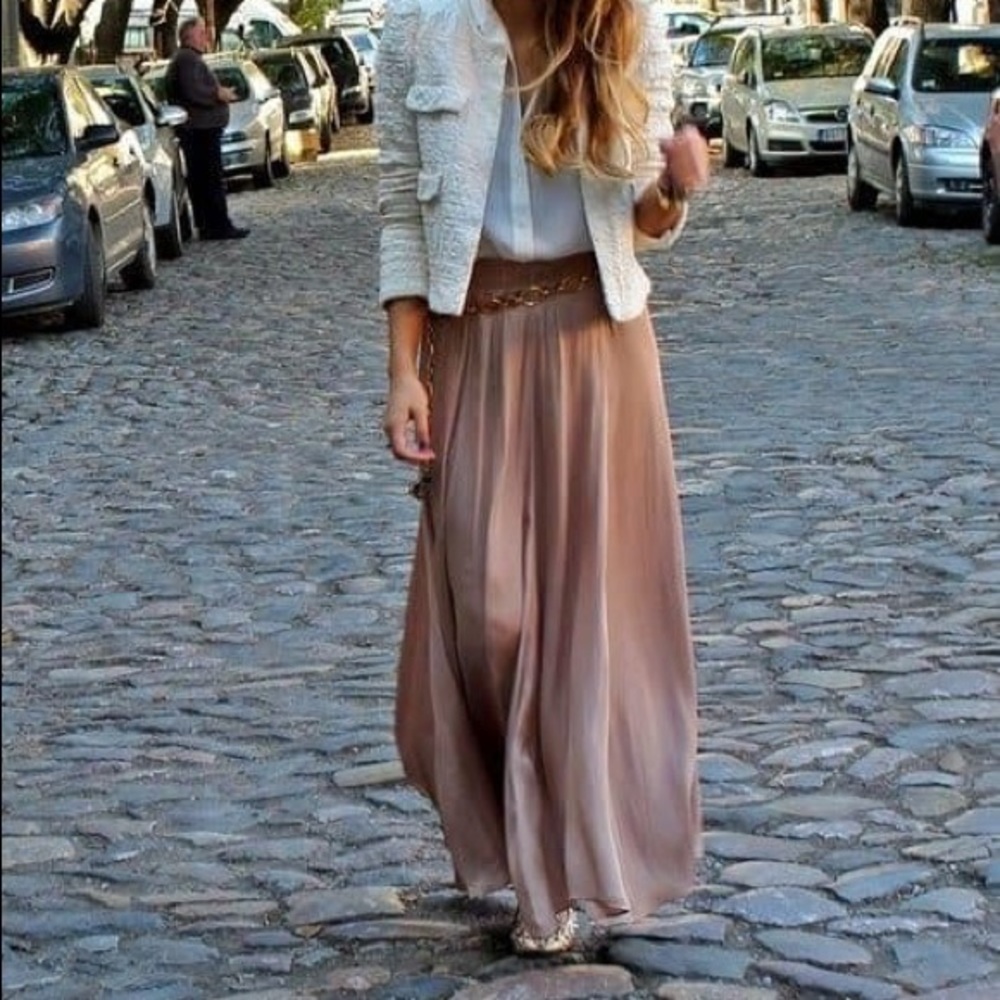 Zara Maxi Skirt in Blush
